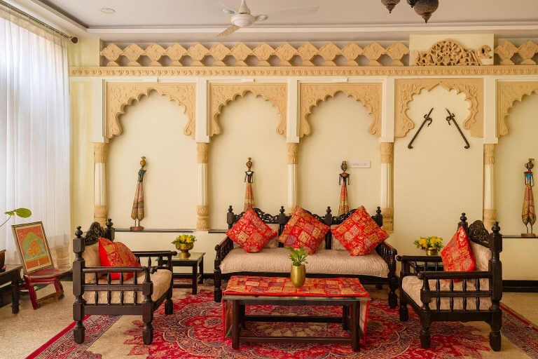 Lobby sitting area, Indergarh Heritage by Landmart Hotels, Indore