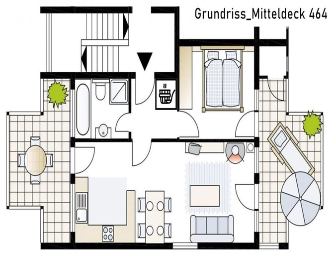 Floor plan, Appartement im Ferienpark in Rechlin, Mecklenburgische Seenplatte