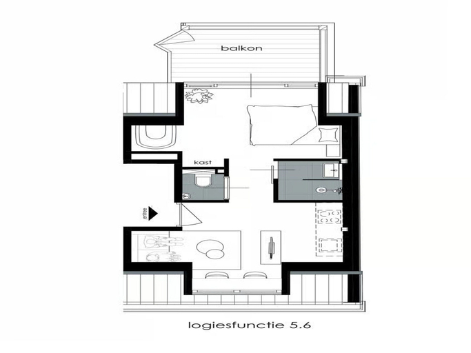 Floor plan, Lodge With a Magnificent View of the Dunes, Veere
