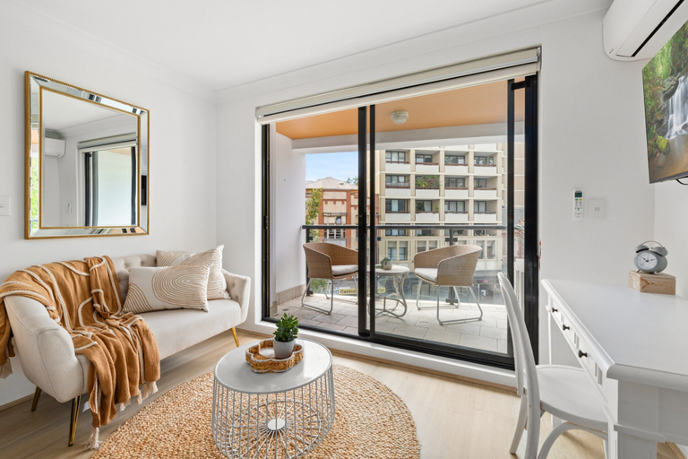 Living room, Ideal Studio Inner-city Pad With Private Balcony, Sydney