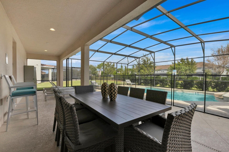 Outdoor dining, Solterra Resort 9 Bedroom Private Pool Home Sleeps 24 9 Home, Polk