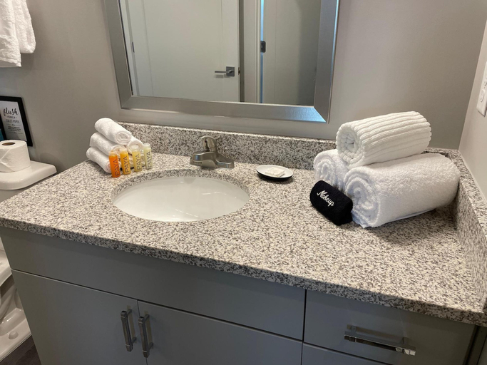 Room 4, Lux King 1BR Near OSU Parking Balcony Gym, Franklin