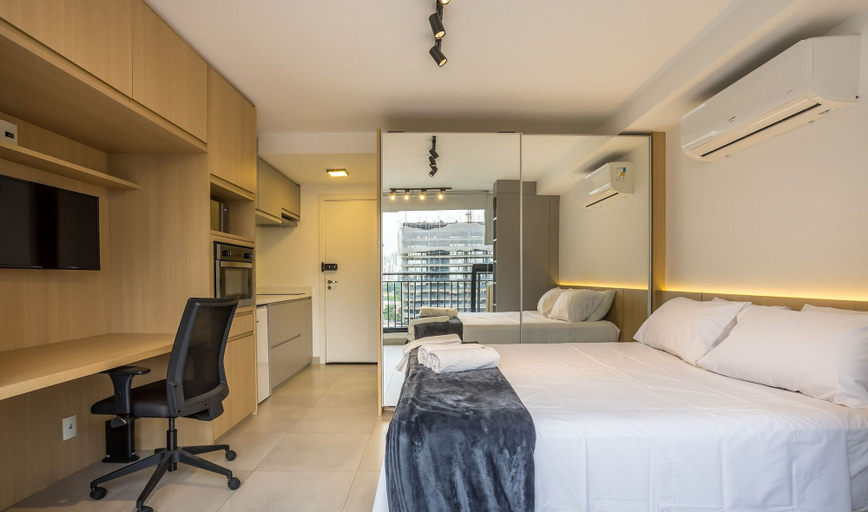 Bedroom, Modern Studio 450m From the Subway Ism0806, São Paulo