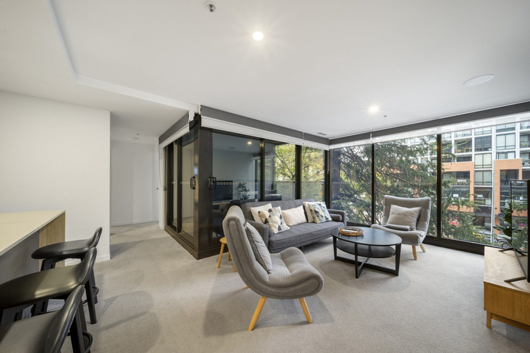 Living room 2, Chic Inner-city 2-bed Abode With Pool, Gym & Sauna, Canberra