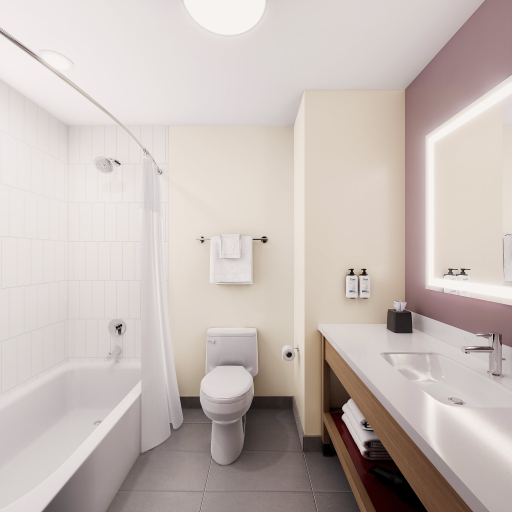 Bathroom 2, Garner Hotel MAHWAH by IHG, Bergen