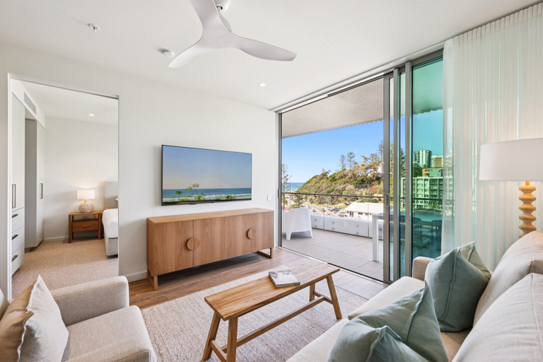 Living room 5, Beachfront 1-bed Flat With Pool & Gym Access, Gold Coast