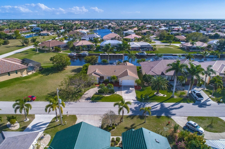 Aerial view 5, Punta Gorda 3-Bedroom Canalfront Vacation Home with Dock 3 Home, Charlotte