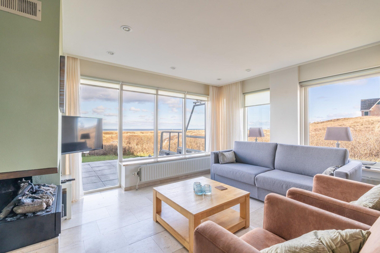 Living room 2, 2 Person sea View Apartment With Sauna, Texel
