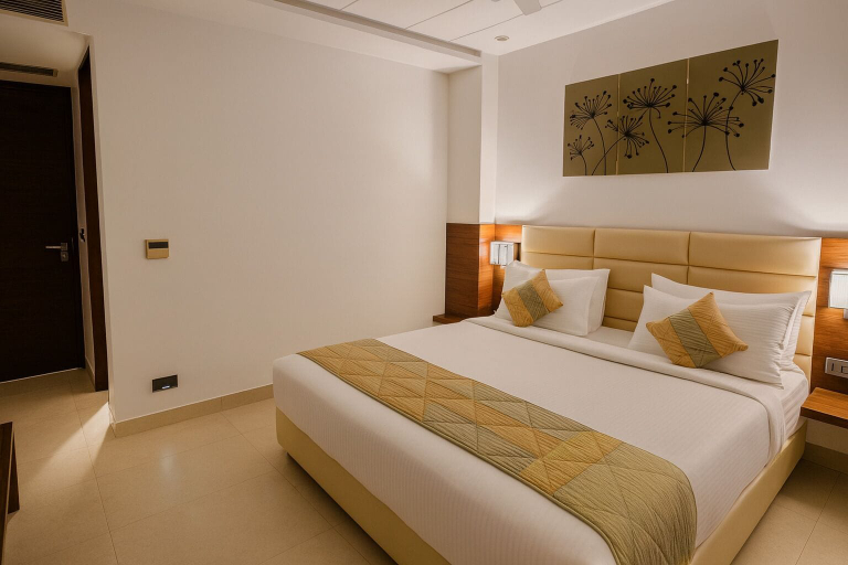 Bedroom 3, HOTEL TEN SQUARE - 5 Minutes from The Taj Mahal, Agra
