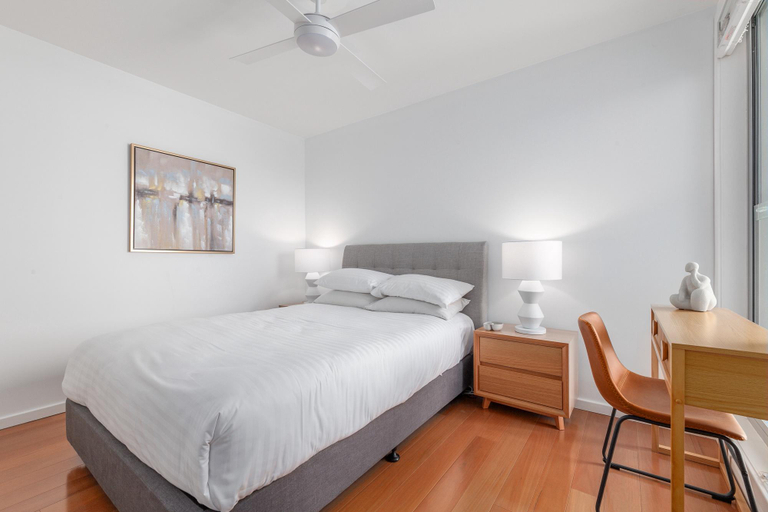 Bedroom 3, Bright 2-Bed Apartment with Balcony & Garage, Sydney