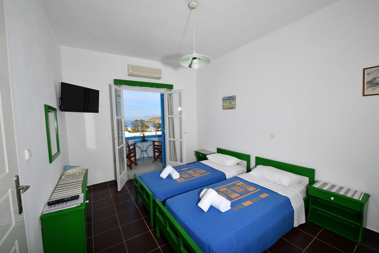 Bedroom 2, Ancient Thera Apartments, South Aegean