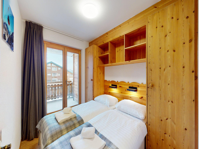 Bedroom 2, Apartment in Nendaz near Cable Car, Conthey