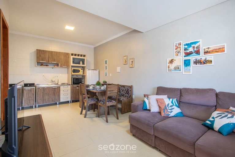 Living area, Casa 2Q c/ churrasq. 600m orla MCA0609, Piçarras