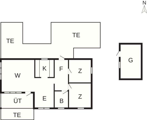 Floor plan 4, 5 Star Holiday Home in Allinge, Bornholm