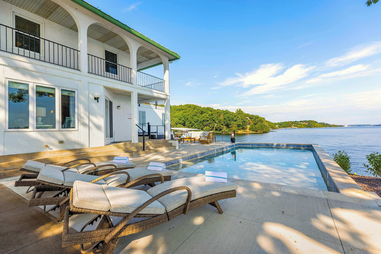 Pool, Panoramic Paradise - Lakefront Home for 15, Morgan