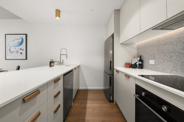 Private kitchen 3, Experience Elegance in This Chic 1-bed Unit, Canberra
