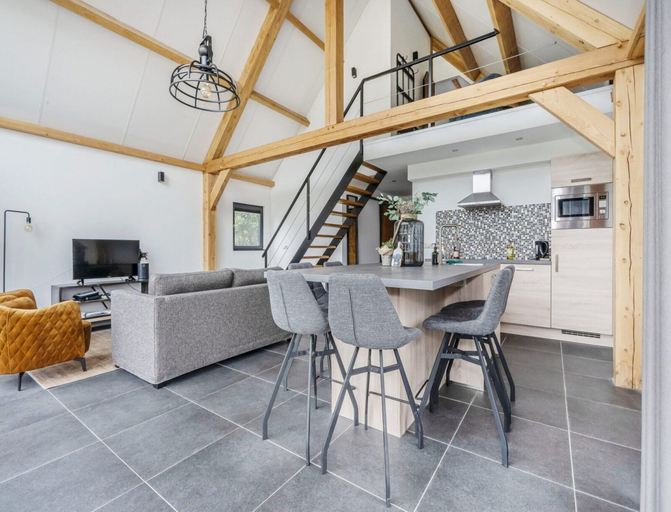 Private kitchen 5, Modern Lodge Stay With Pond View, Baarle-Nassau