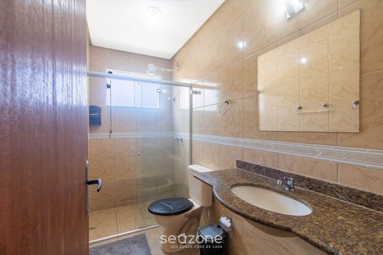 Bathroom, Apt w/ Barbecue 500m From the Beach Pbr1003, Porto Seguro