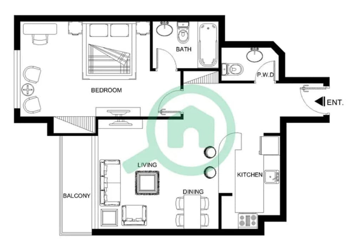 Room 5, 1 Bedroom in Marina With Stunning Ain Dubai View, Dubai