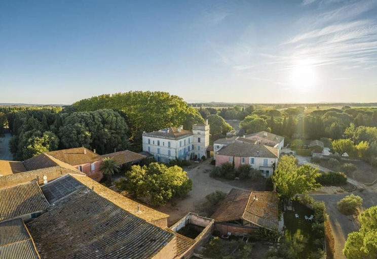 Aerial view 3, Château de Campuget, Gard