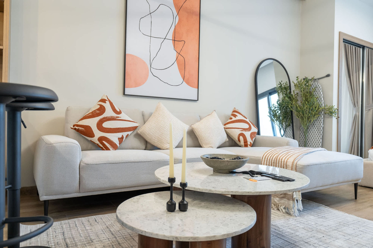 Room 3, Chic Modern Studio Apartment for 2 in JVC, Dubai