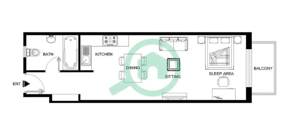 Room 2, Serene Studio in Botanica JVC Perfect for Three, Dubai