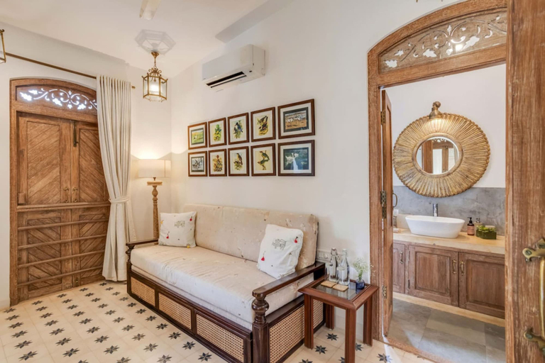 Room 5, Villa Poorvi in Siolim | Pool & Lush Forest View, North Goa