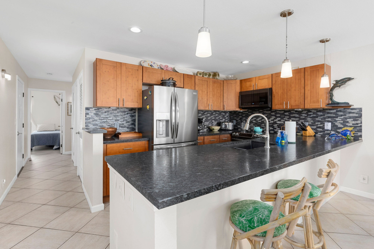 Private kitchen 5, Sea Village 4113 2 Bedroom Condo, Hawaii