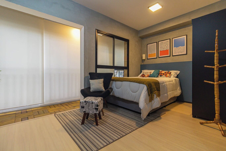 Room 5, Flat Pet Friendly c Academia a 200m do Metr, São Paulo