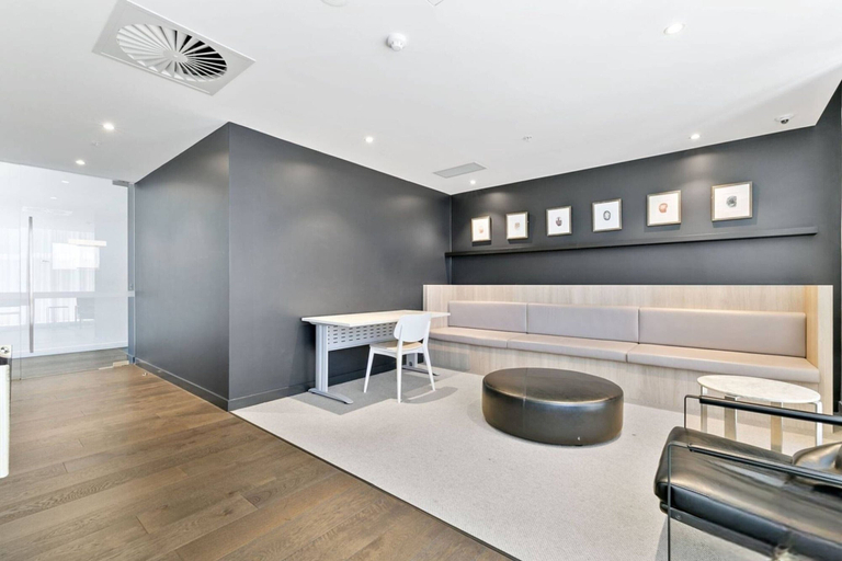 Living room 2, Collingwood Cool 2-bed, Balcony, Gym, Rooftop, Melbourne