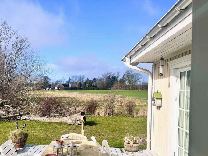 Outdoor dining, 5 Star Holiday Home in Faxe Ladeplads, Faxe