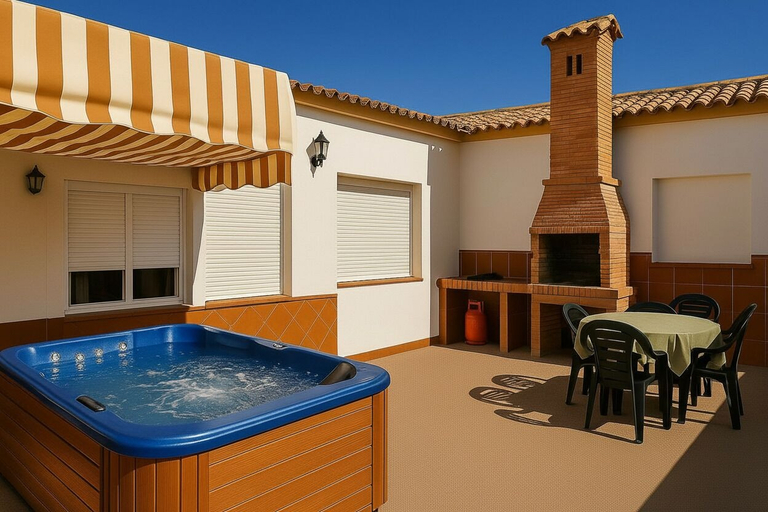 Terrace/patio, Amplio apartamento con jacuzzi y terraza, Cádiz