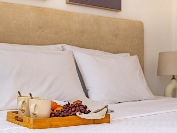 Bedroom 2, Sanders Paros Gardens - Prime 1-Bdr Apt w Patio, South Aegean