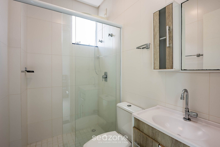 Bathroom, Apt. w/ Balcony and BBQ 250m From the sea Mrs0402, Bombinhas