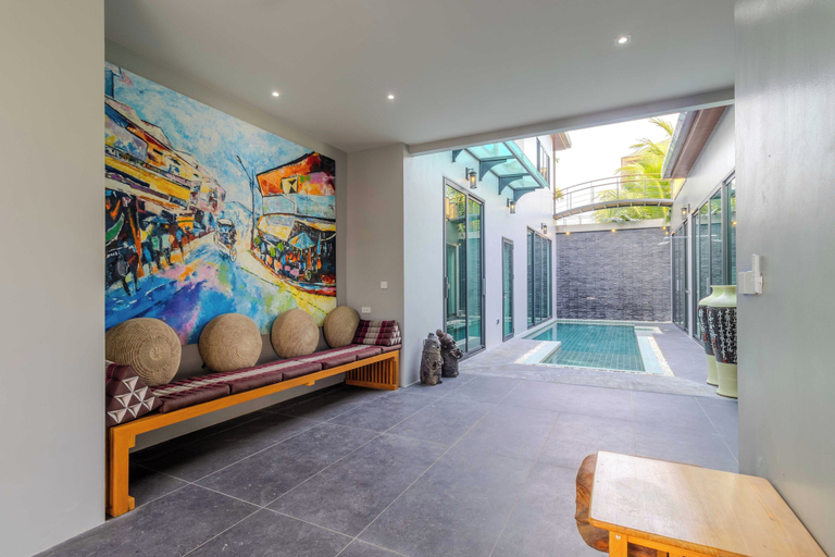 Living area 4, 5BR Villa Waterfall Pool Movie Room V257, Phuket Island