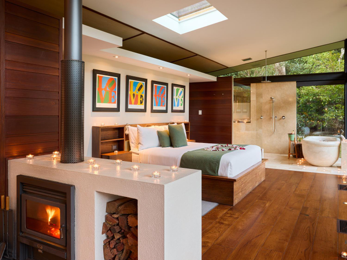 Bathroom 2, Crystal Creek Rainforest Retreat - Spa Bath Cabin , Tweed - Pt B