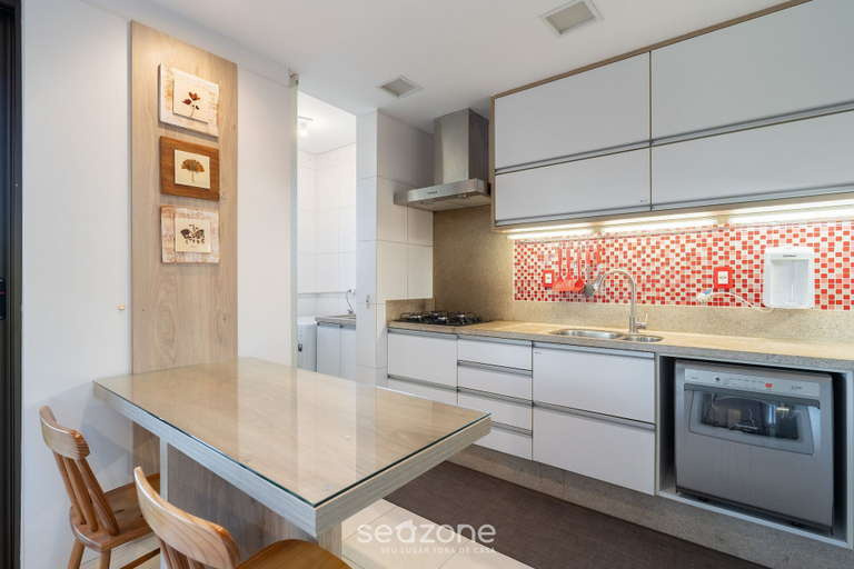 Private kitchen 2, Apt w/ Gourmet Balcony 300m From Beach Cms0202, Florianopolis