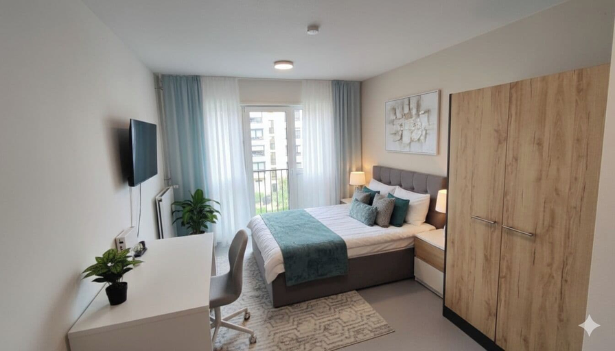 Bedroom 3, Apartments Skyreach, Essen