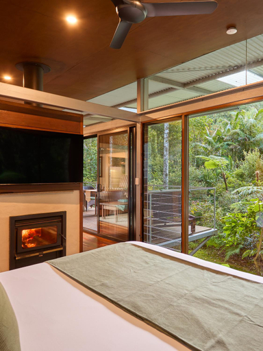 Bedroom 3, Crystal Creek Rainforest Retreat - Spa Bath Cabin , Tweed - Pt B
