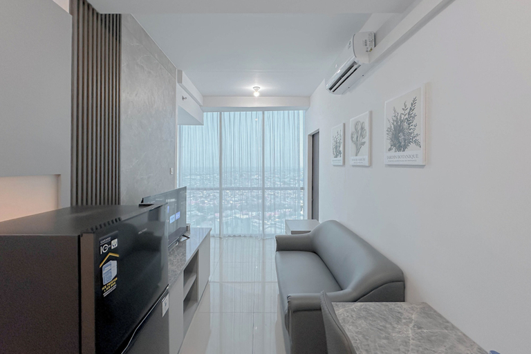 Living area 4, Combined Grey Toned 2Br Apartment At The City Square Surabaya, Surabaya