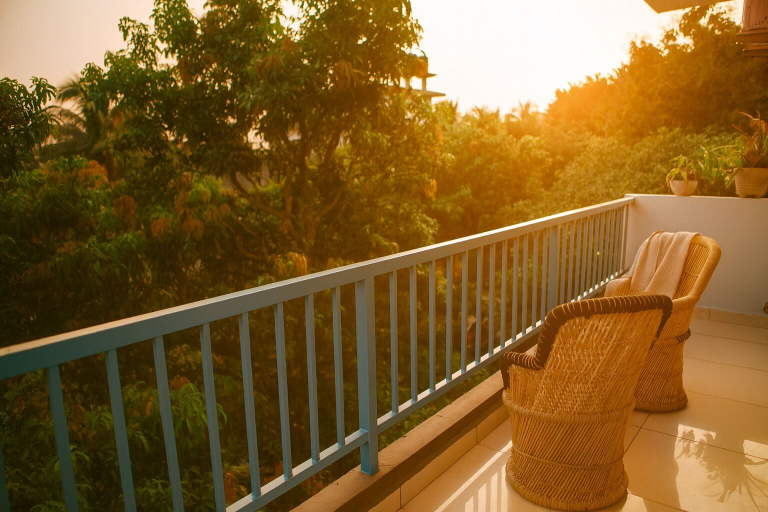 Balcony 4, Arambol Bliss Hote Apartments, North Goa