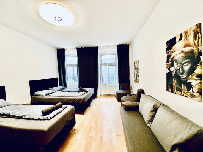Room 4, Comfy 3BR Apt for Groups Near Park, Wien