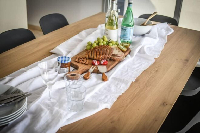 Restaurant, Chic 3BR Apt with Balcony, Mamad