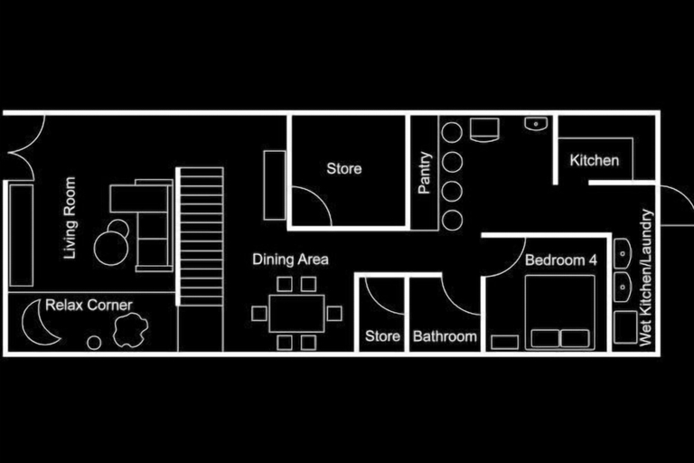Floor plan, IpohComfortHomestay, 4-10pax 10mins to attraction, Kinta