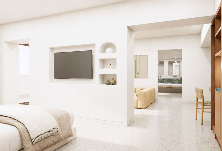 Bedroom 3, Tinos Beach Hotel, South Aegean