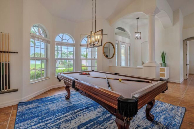 Game room, Moondance Villa, Lee