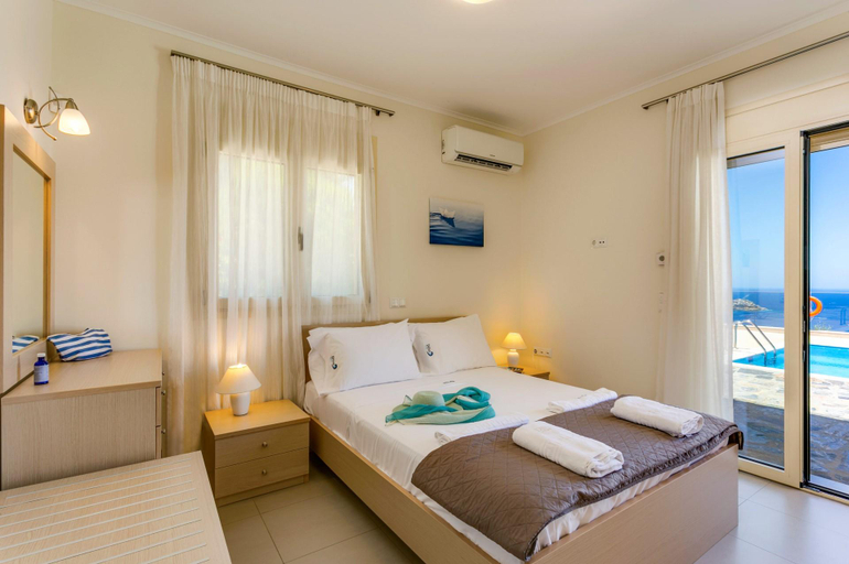 Bedroom 3, Dilira-Villa Rami | Private pool & sea view villa, Crete
