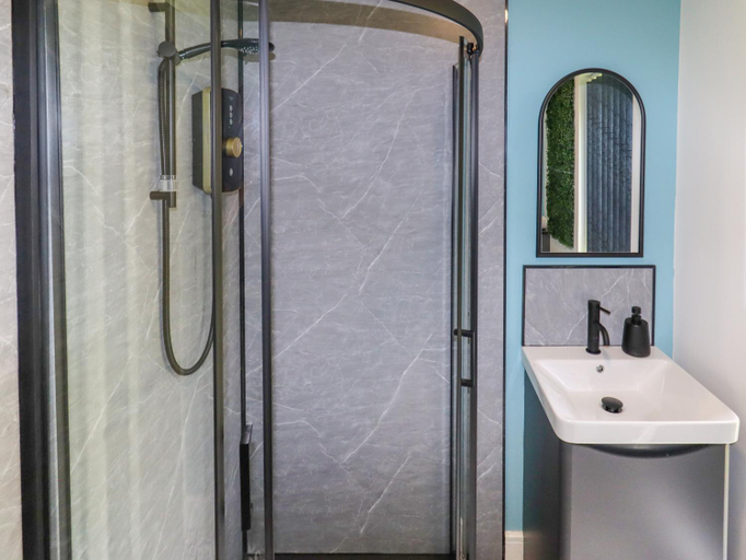 Bathroom 3, North Wales Eco Lodges, Denbighshire