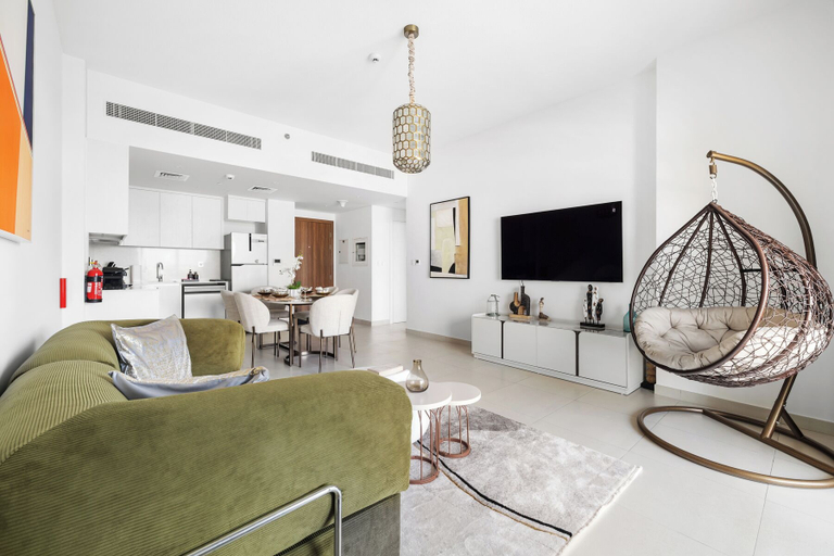 Living area 4, Stylish 1BR with Burj Al Arab View, Dubai