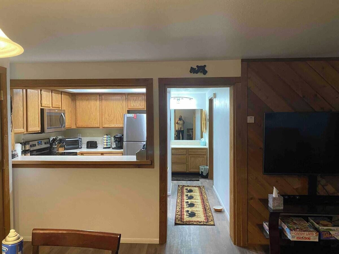 Private kitchen, Cozy Bear Condo, Iron